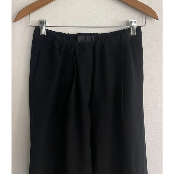 Nili Lotan M Pants Crepe Black Pull On Nahla Pockets Elastic Waist Pleated - Picture 4 of 9